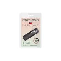 Флешка USB 512 Гб Exployd 630, USB3.0, пластик, чёрный