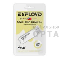Флешка USB 4 Гб Exployd  650  белый Флешка USB 4 Гб Exployd  650  белый