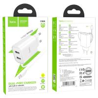 СЗУ Lightning HOCO C103A, Courser, 2100mAh, белый