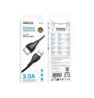 Кабель USB to Type-C Borofone BX121 Energy , 1.0м, 3,0А, черный